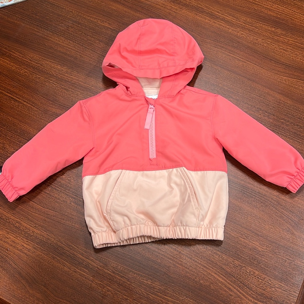Color-Block Hooded 1/2 Zip Windbreaker Pullover